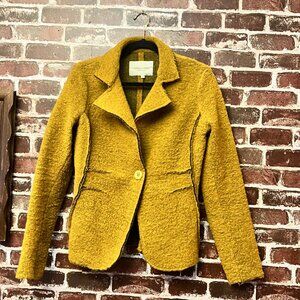 Marisa & Marie Mustard Wool Blend Jacket - Made in Italy - Size L